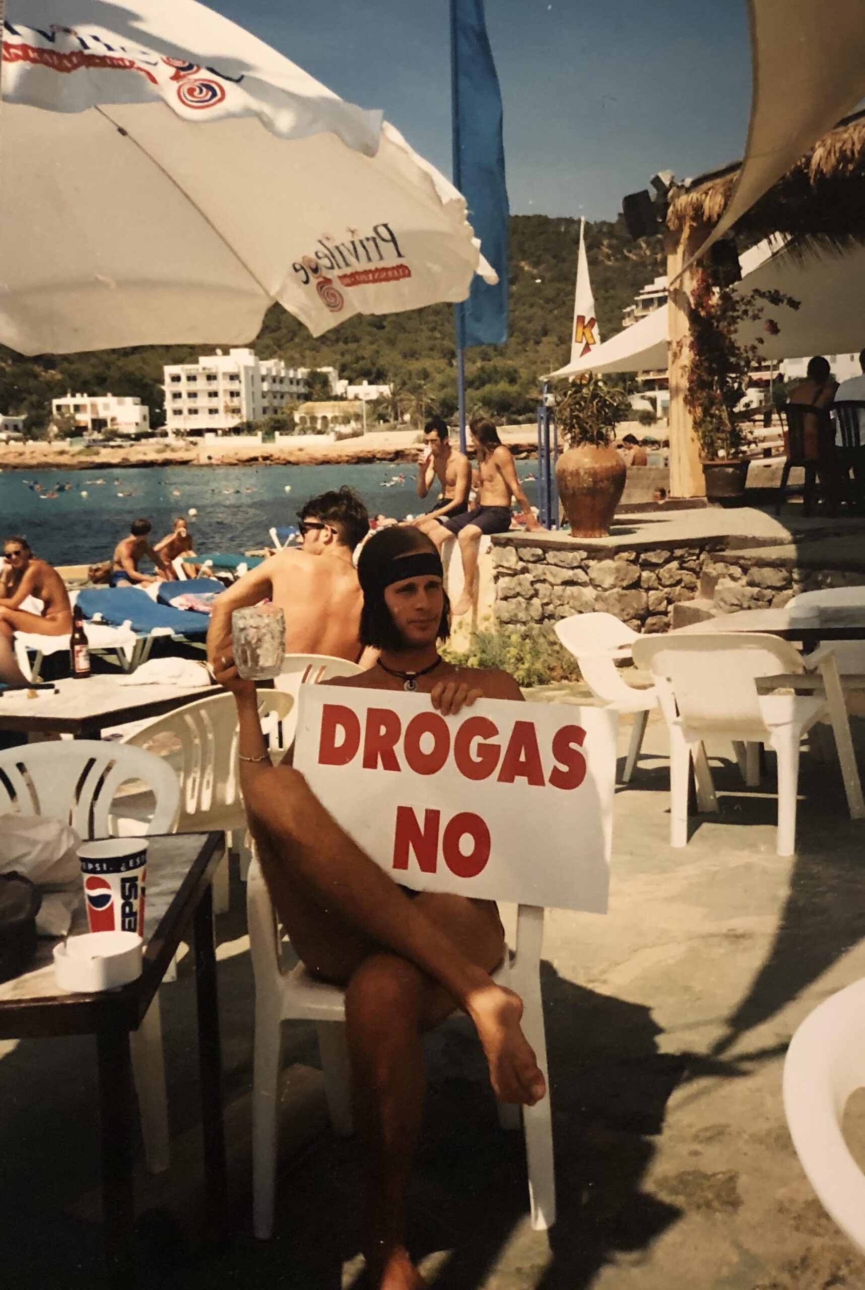 DROGAS NO – Ibiza 90s Warning Signs Print | A3 Landscape | Premium Fresco Gesso 300gsm - Image 3
