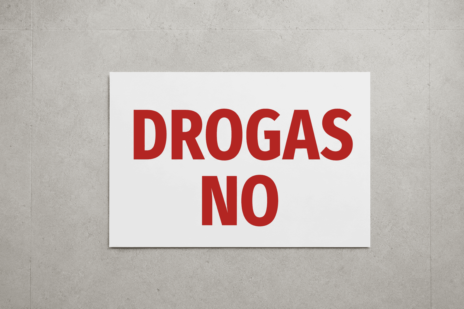 DROGAS NO – Ibiza 90s Warning Signs Print | A3 Landscape | Premium Fresco Gesso 300gsm - Image 2
