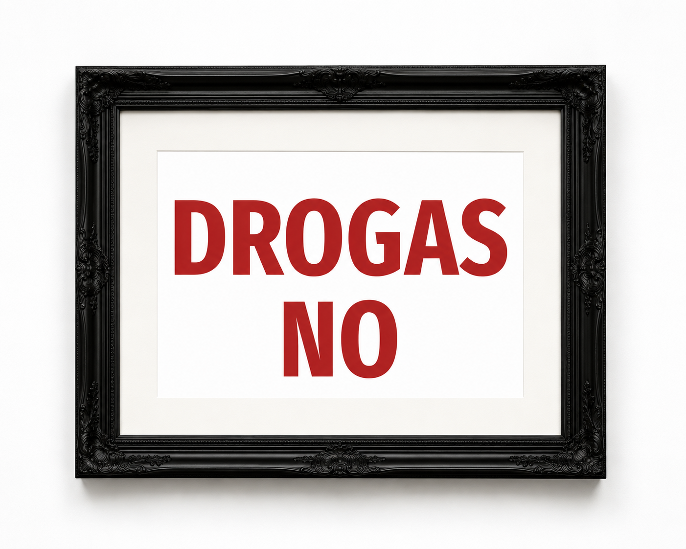 DROGAS NO – Ibiza 90s Warning Signs Print | A3 Landscape | Premium Fresco Gesso 300gsm